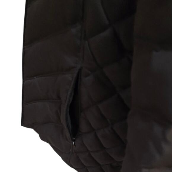 Nine West‎ Chocolate Brown Quilted Down Puffer Coat Plus Size XXL - Picture 3 of 7